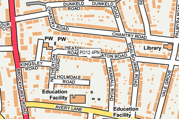 PO12 4PN map - OS OpenMap – Local (Ordnance Survey)