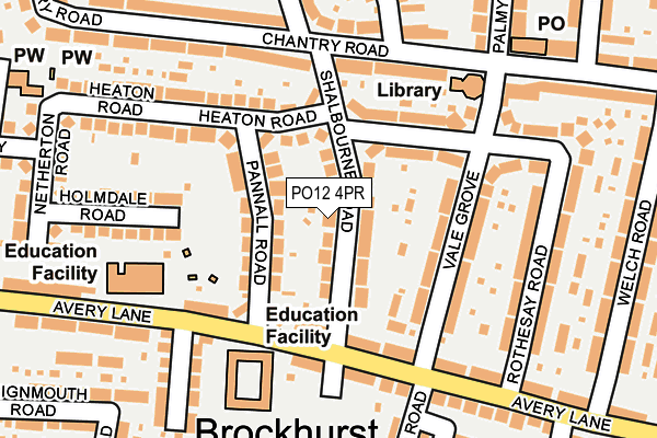 PO12 4PR map - OS OpenMap – Local (Ordnance Survey)