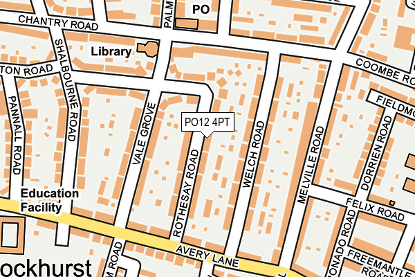 PO12 4PT map - OS OpenMap – Local (Ordnance Survey)