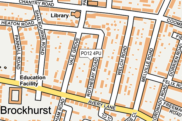 PO12 4PU map - OS OpenMap – Local (Ordnance Survey)