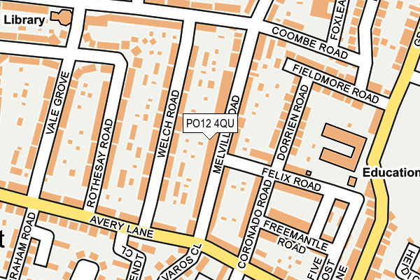 PO12 4QU map - OS OpenMap – Local (Ordnance Survey)