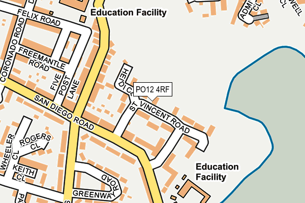 PO12 4RF map - OS OpenMap – Local (Ordnance Survey)