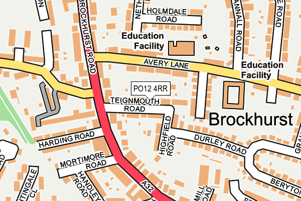 PO12 4RR map - OS OpenMap – Local (Ordnance Survey)