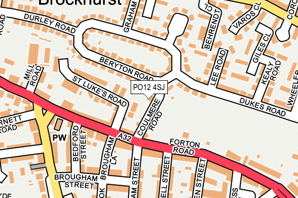 PO12 4SJ map - OS OpenMap – Local (Ordnance Survey)