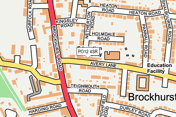 PO12 4SR map - OS OpenMap – Local (Ordnance Survey)