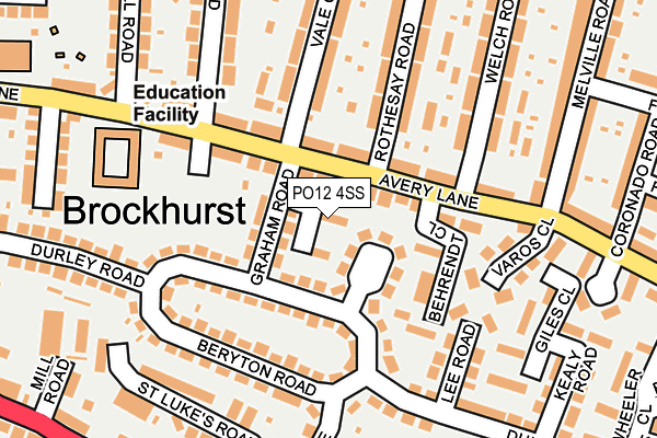 PO12 4SS map - OS OpenMap – Local (Ordnance Survey)