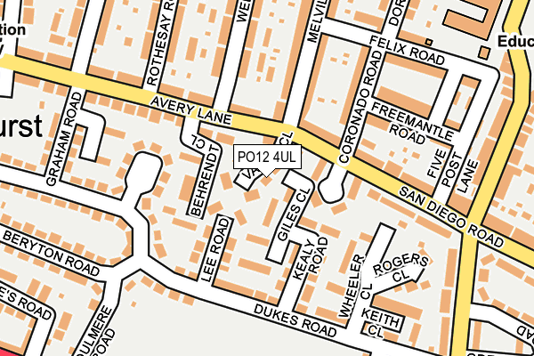 PO12 4UL map - OS OpenMap – Local (Ordnance Survey)