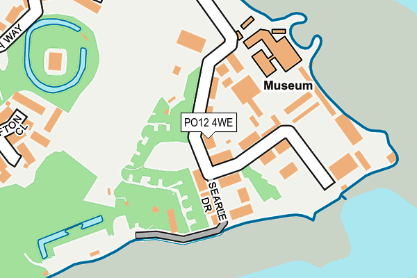 PO12 4WE map - OS OpenMap – Local (Ordnance Survey)