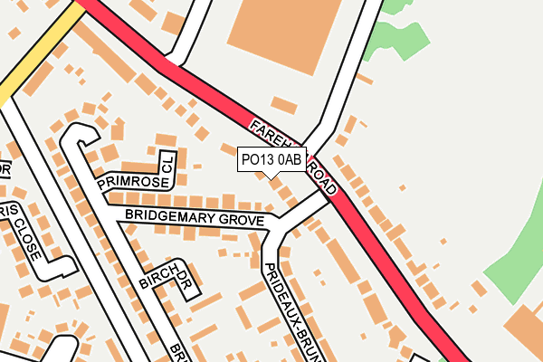 PO13 0AB map - OS OpenMap – Local (Ordnance Survey)