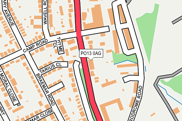 PO13 0AG map - OS OpenMap – Local (Ordnance Survey)