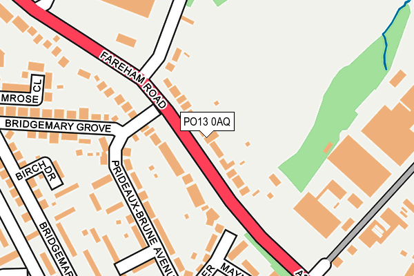 PO13 0AQ map - OS OpenMap – Local (Ordnance Survey)