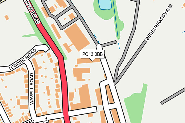 PO13 0BB map - OS OpenMap – Local (Ordnance Survey)