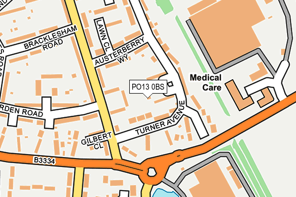 PO13 0BS map - OS OpenMap – Local (Ordnance Survey)