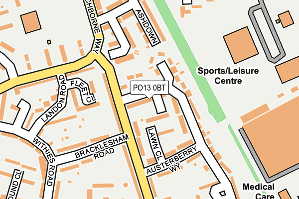 PO13 0BT map - OS OpenMap – Local (Ordnance Survey)