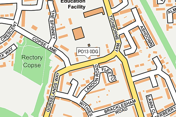 PO13 0DG map - OS OpenMap – Local (Ordnance Survey)