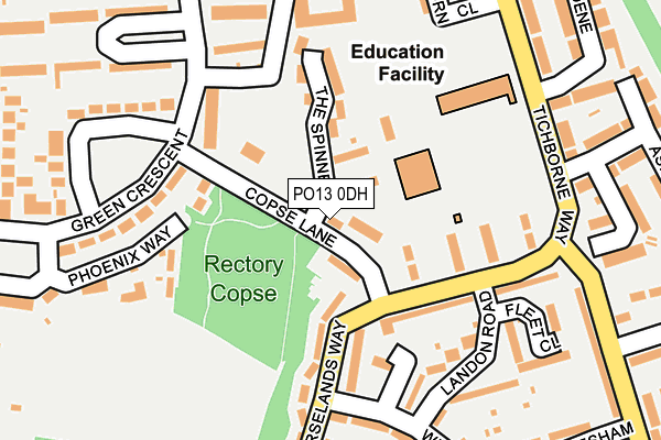 PO13 0DH map - OS OpenMap – Local (Ordnance Survey)