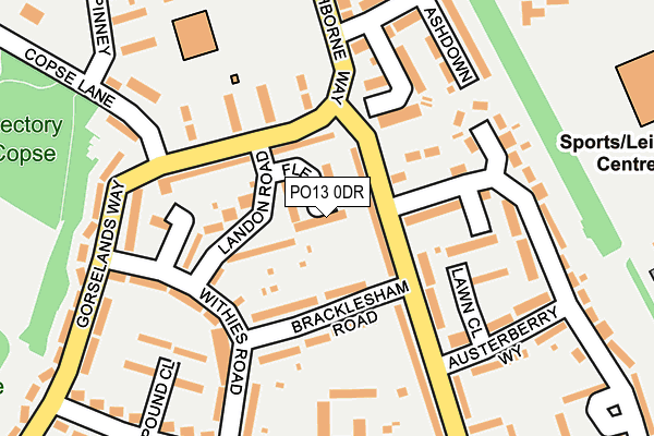 PO13 0DR map - OS OpenMap – Local (Ordnance Survey)