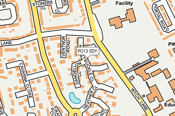PO13 0DY map - OS OpenMap – Local (Ordnance Survey)