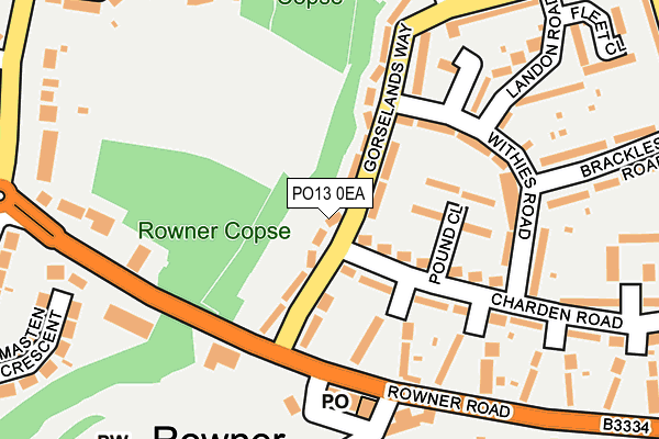 PO13 0EA map - OS OpenMap – Local (Ordnance Survey)