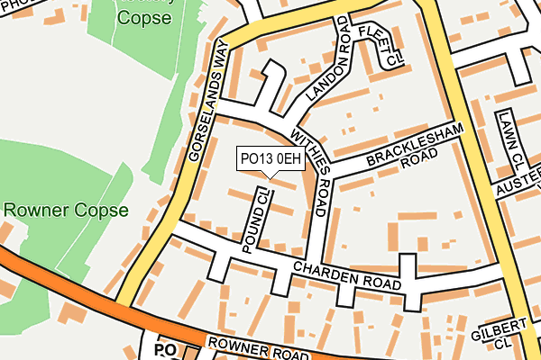 PO13 0EH map - OS OpenMap – Local (Ordnance Survey)