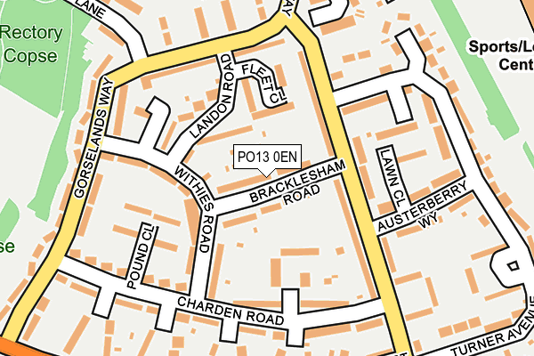 PO13 0EN map - OS OpenMap – Local (Ordnance Survey)