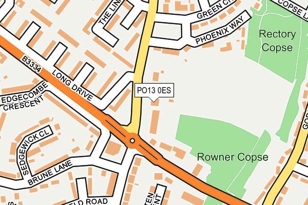 PO13 0ES map - OS OpenMap – Local (Ordnance Survey)