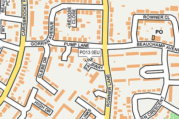 PO13 0EU map - OS OpenMap – Local (Ordnance Survey)