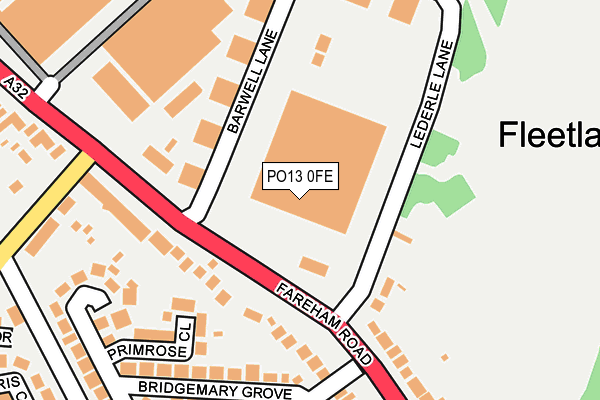 PO13 0FE map - OS OpenMap – Local (Ordnance Survey)