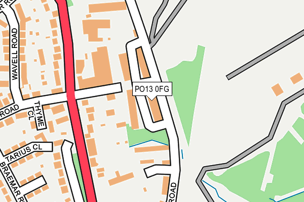 PO13 0FG map - OS OpenMap – Local (Ordnance Survey)