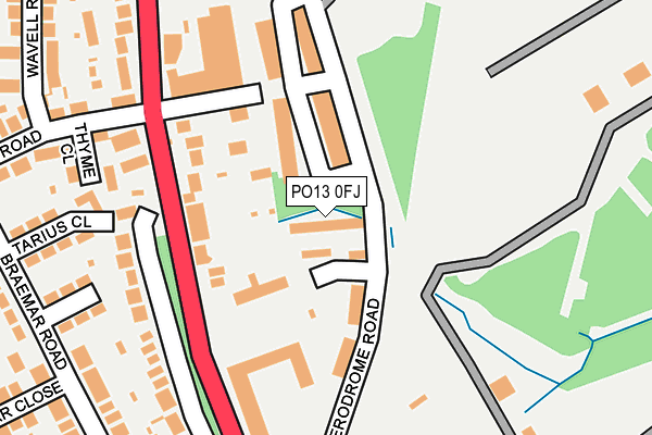 PO13 0FJ map - OS OpenMap – Local (Ordnance Survey)