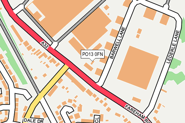 PO13 0FN map - OS OpenMap – Local (Ordnance Survey)
