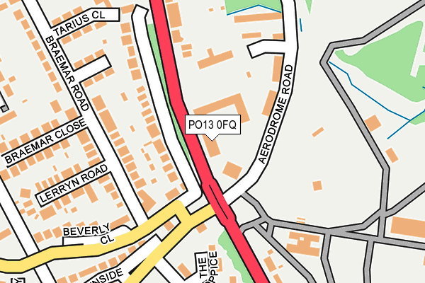 PO13 0FQ map - OS OpenMap – Local (Ordnance Survey)