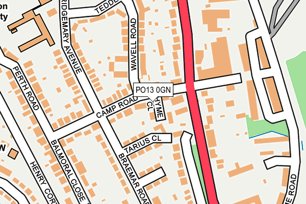 PO13 0GN map - OS OpenMap – Local (Ordnance Survey)