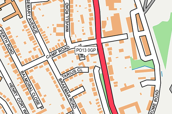 PO13 0GP map - OS OpenMap – Local (Ordnance Survey)