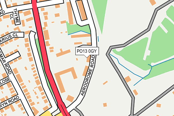 PO13 0GY map - OS OpenMap – Local (Ordnance Survey)