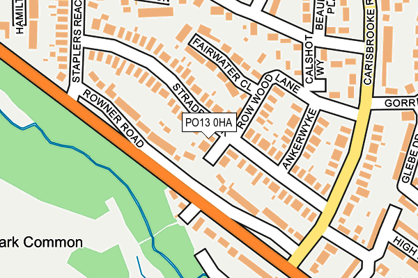 PO13 0HA map - OS OpenMap – Local (Ordnance Survey)