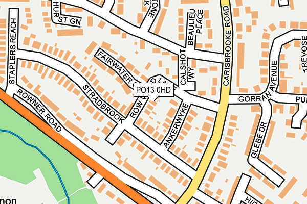 PO13 0HD map - OS OpenMap – Local (Ordnance Survey)