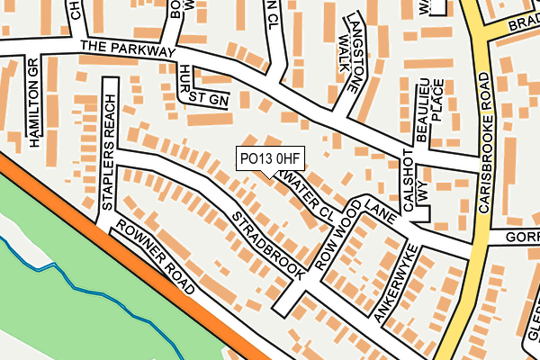 PO13 0HF map - OS OpenMap – Local (Ordnance Survey)