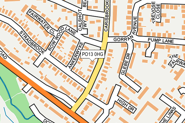 PO13 0HG map - OS OpenMap – Local (Ordnance Survey)