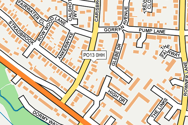 PO13 0HH map - OS OpenMap – Local (Ordnance Survey)