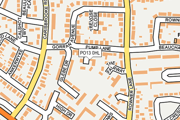 PO13 0HL map - OS OpenMap – Local (Ordnance Survey)