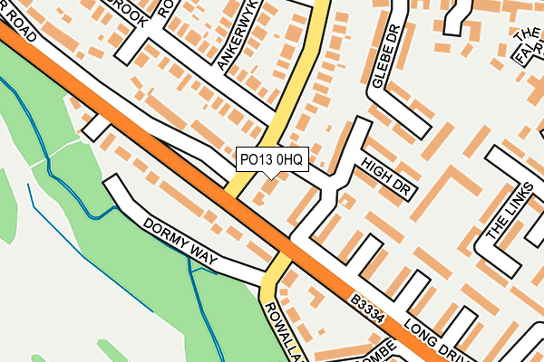 PO13 0HQ map - OS OpenMap – Local (Ordnance Survey)