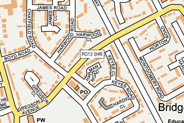 PO13 0HR map - OS OpenMap – Local (Ordnance Survey)