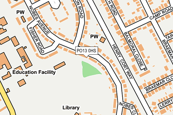 PO13 0HS map - OS OpenMap – Local (Ordnance Survey)