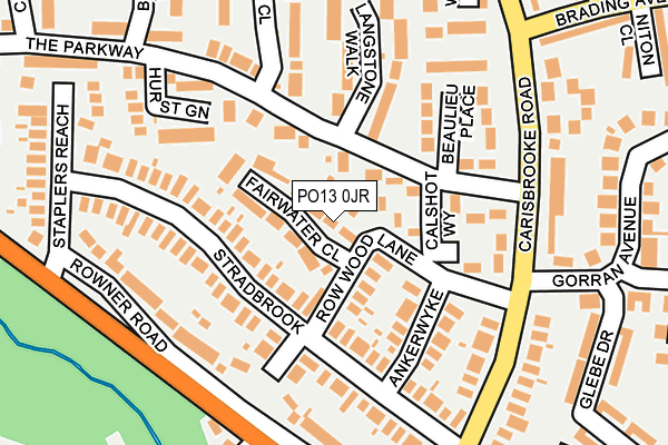 PO13 0JR map - OS OpenMap – Local (Ordnance Survey)