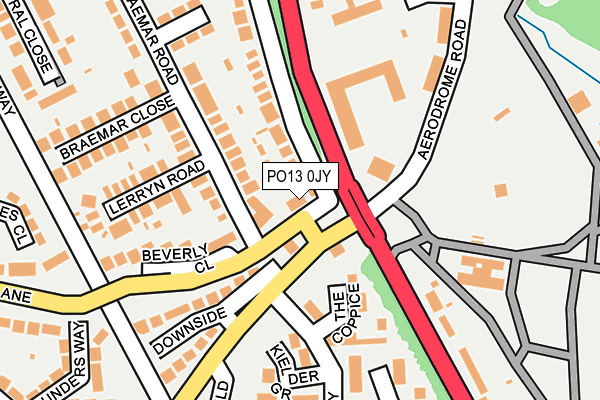 PO13 0JY map - OS OpenMap – Local (Ordnance Survey)