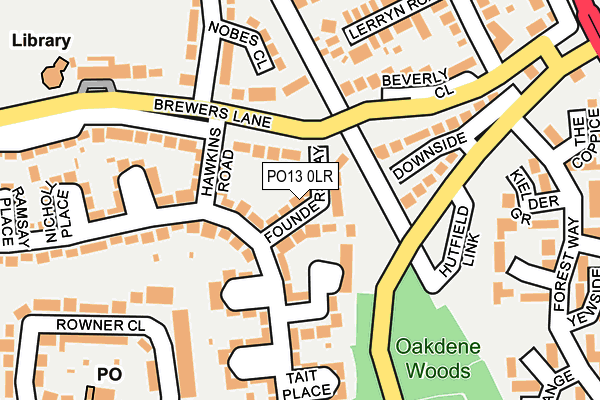 PO13 0LR map - OS OpenMap – Local (Ordnance Survey)