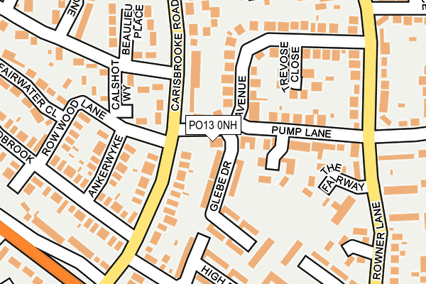 PO13 0NH map - OS OpenMap – Local (Ordnance Survey)