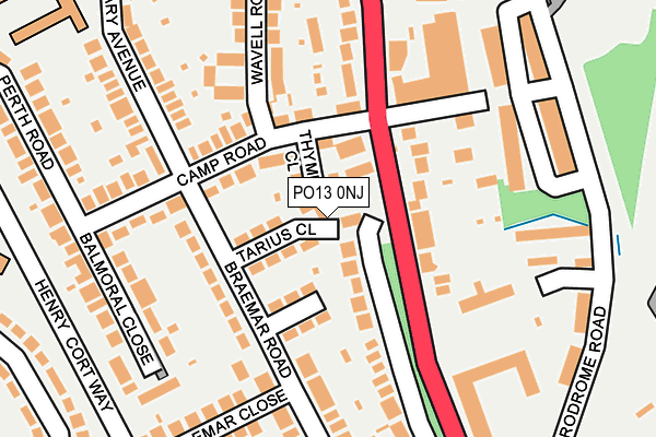 PO13 0NJ map - OS OpenMap – Local (Ordnance Survey)