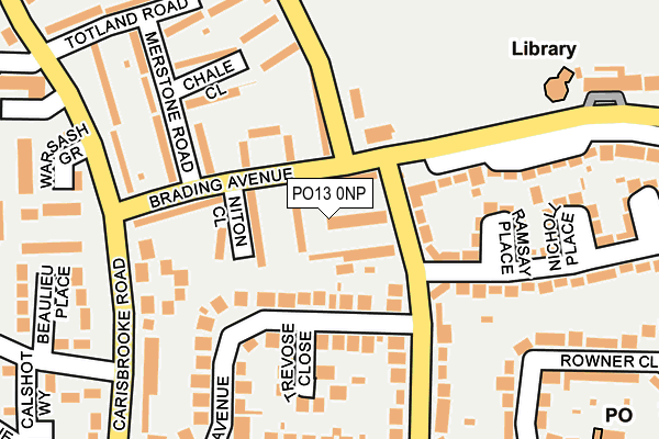 PO13 0NP map - OS OpenMap – Local (Ordnance Survey)